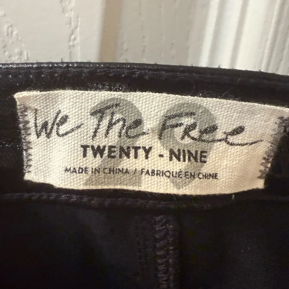 Free people - We the Free - phoenix coated vegan leather pants size 29 nwot - Picture 7 of 12